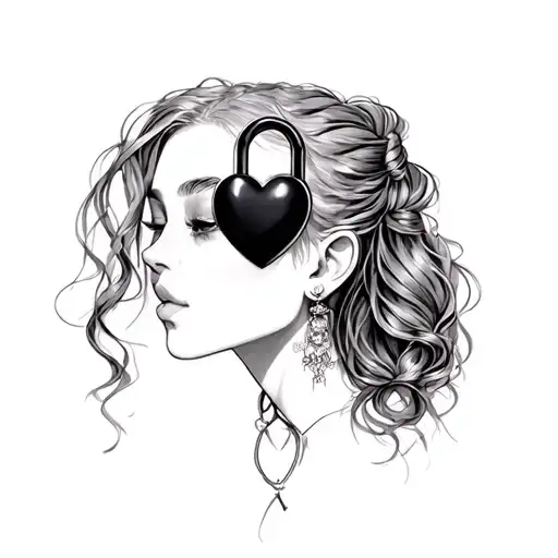 Unique Black Girl With Heart Shaped Lock