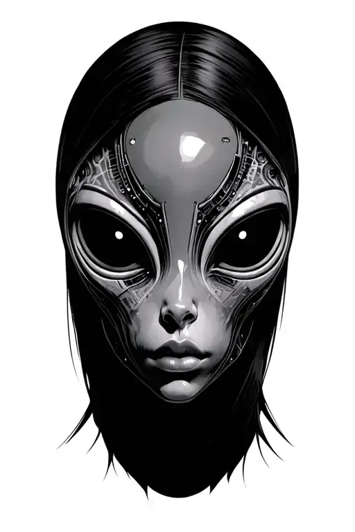Sci Fi Alien Female Face