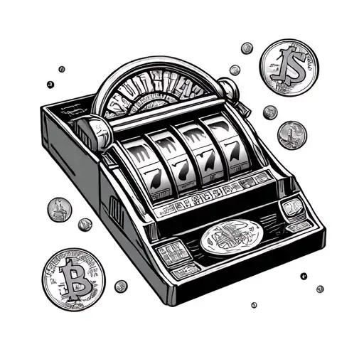 Centennial Coin Tattoo With Slot Machine Surrounded