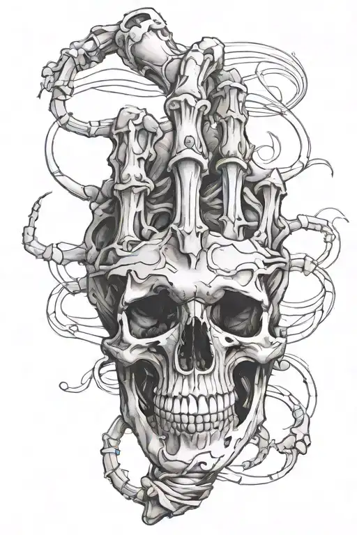 Middle Finger Bones Wrapped