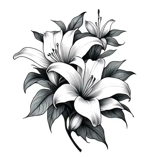 Lilly Flower Mother And Son