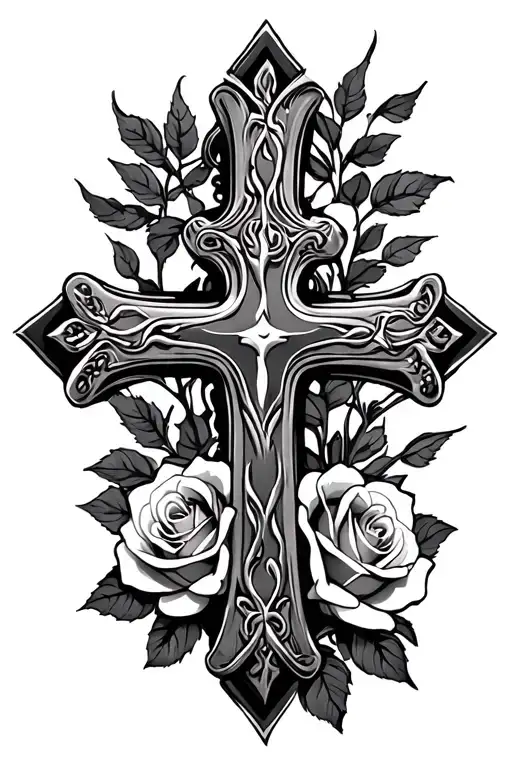 Cross And Roses
