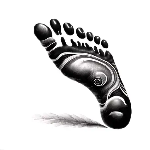 Lifesize Woman's Footprint