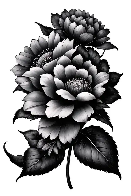 Mandala And Flowers Intertwined