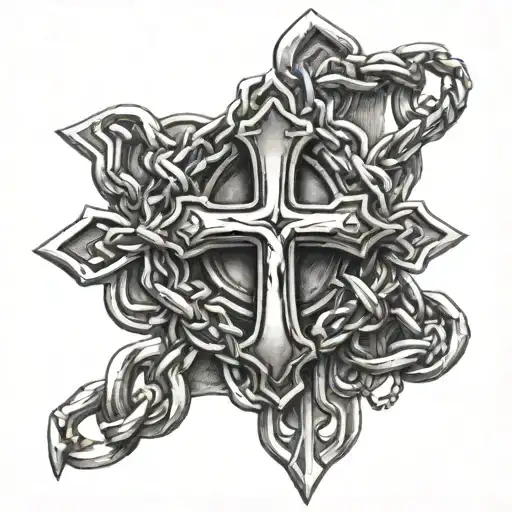 Chains With Cross At The End