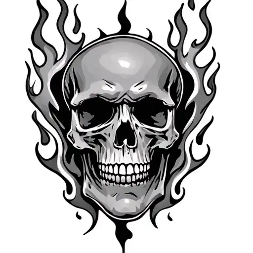 Skulls And Flames