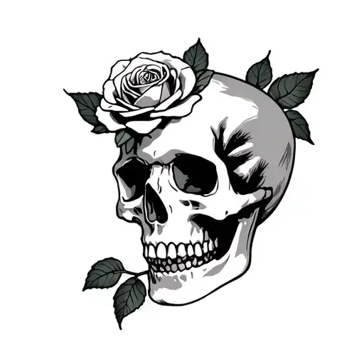 Rose And Skull