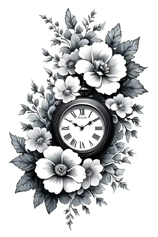 Lace Flowers Sexy Clock