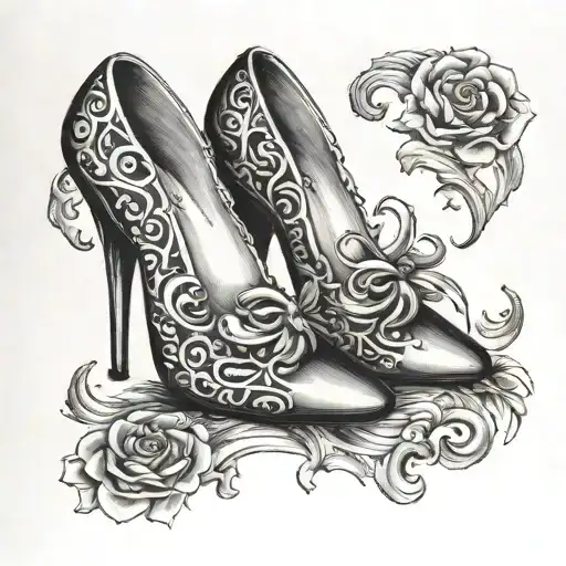 Mustache And Stiletto Heel