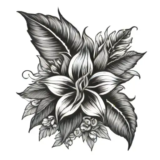 National Flower Of Jamaica And Nicaragua Wraparound