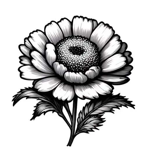 Marigold Flower With Stem