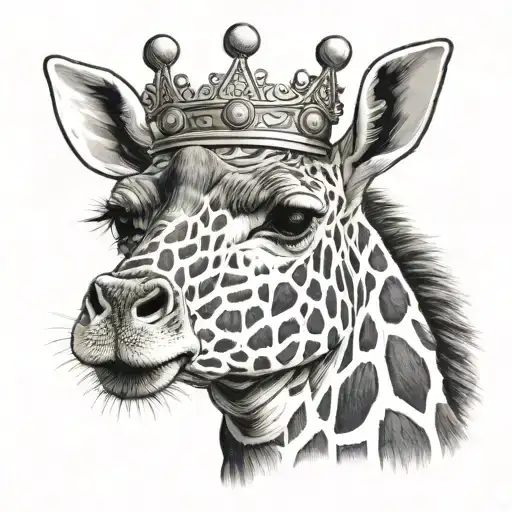 Giraffe Wearing A Crown