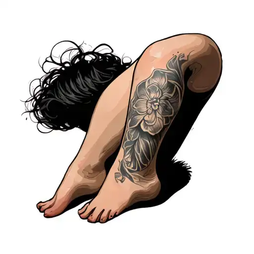 Delusion Written On Leg