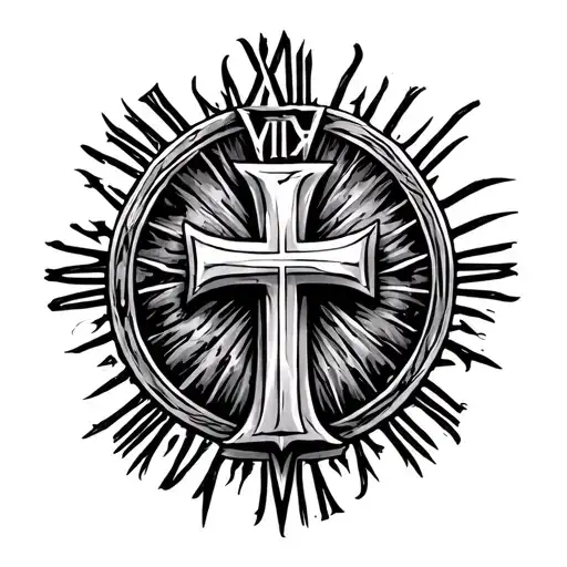 Birthday Roman Numerals With A Cross Underneith It