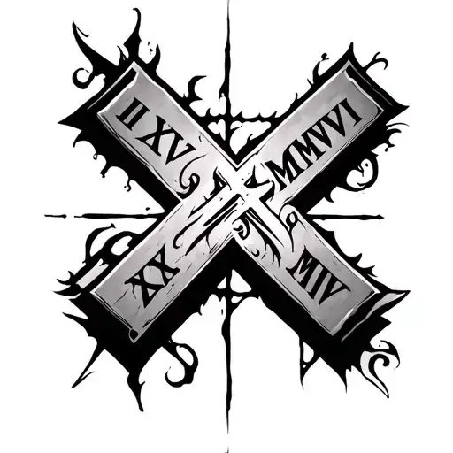 Iii Xxv Mmvi With A Cross Underneith It Not Included In The Numbers