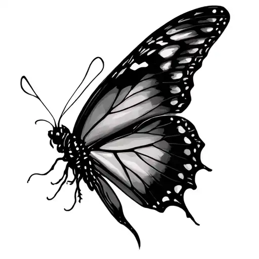 Gothic Butterfly With The Chey In Wings
