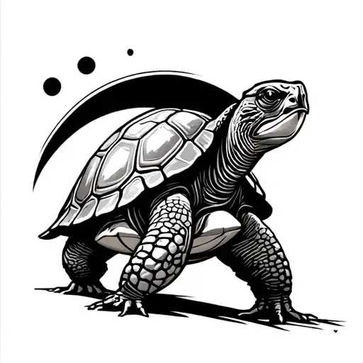 Turtle Doing A Rugby Drop With A Rugby Ball And Aiming At The Rugby Posts