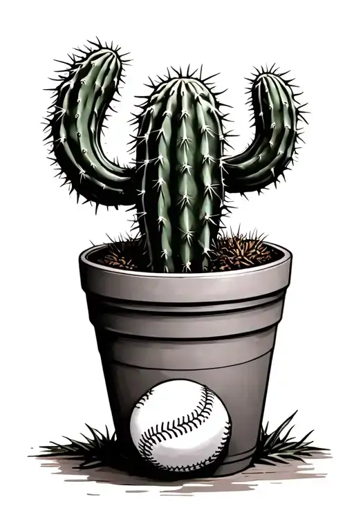 Cactus And A Baseball