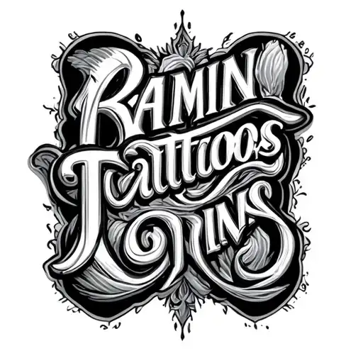 Lettering Ramin