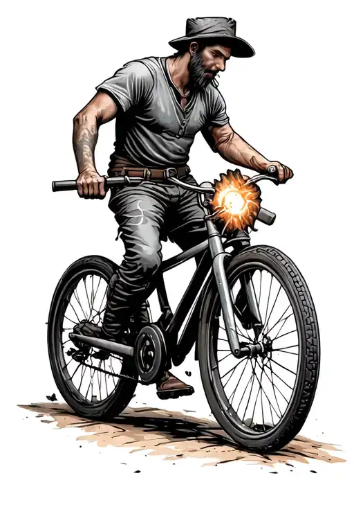 A Blacksmith Riding A Bike