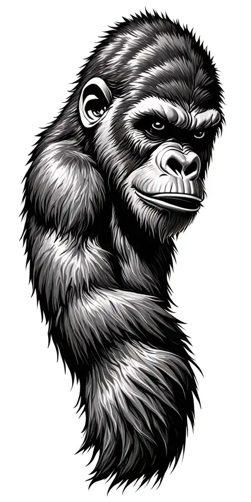 Bigfoot Looking At You Mean Through The Trees