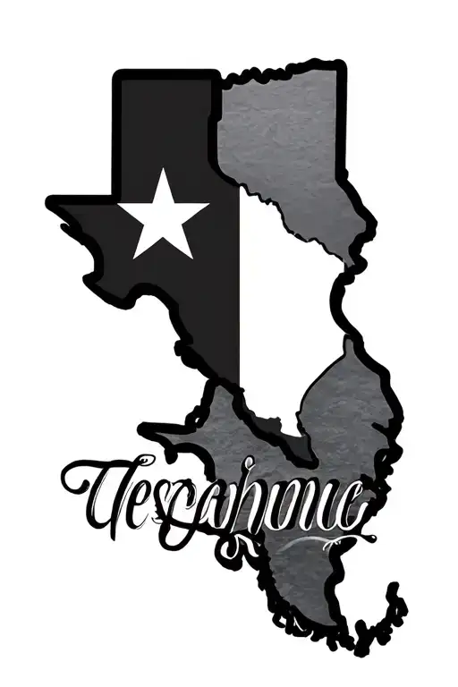 Texas Flag Intertwined With Kids Names