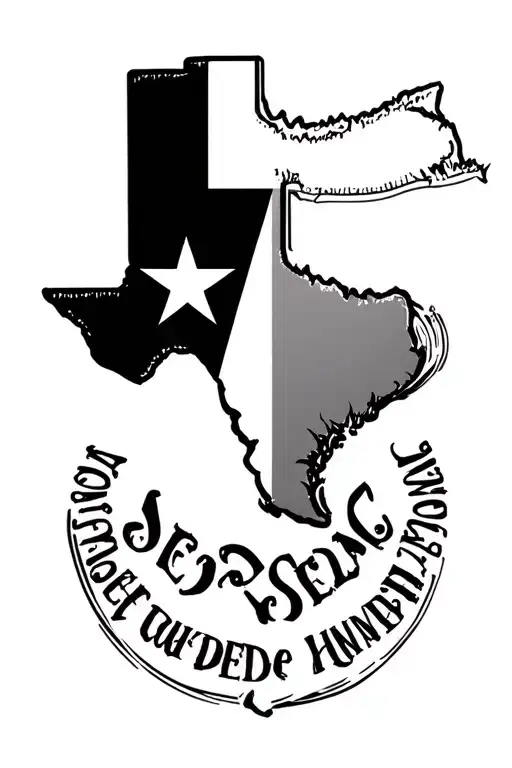 Texas Flag Intertwined With Kids Names