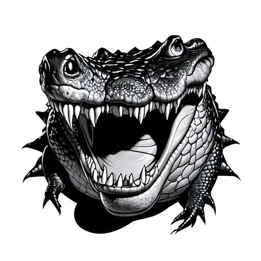 Alligator Head Viewed From Upside