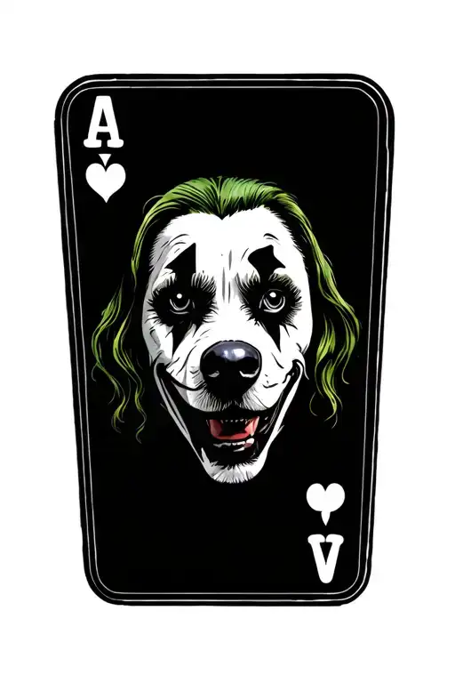 Dog Collar With A Joker Card As A Trailer