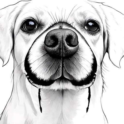 Butterfly On A Dogs Nose