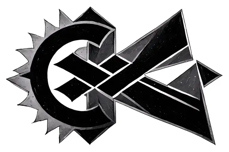 Swastik Symbol Into A Geometric