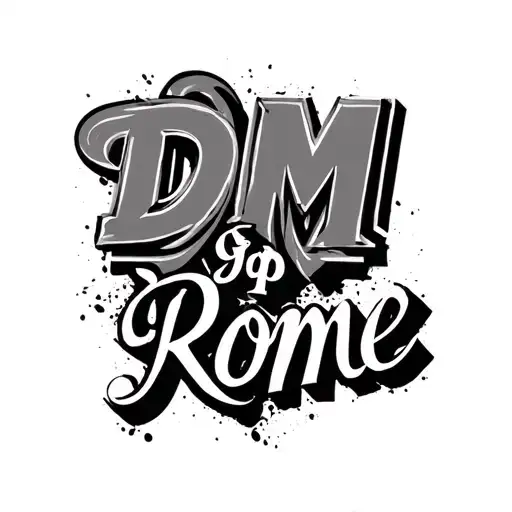 Text 'Dm Gp Rome' X Over
