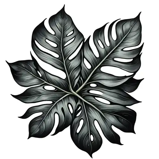 Plant Sleeve With Monstera Leaves