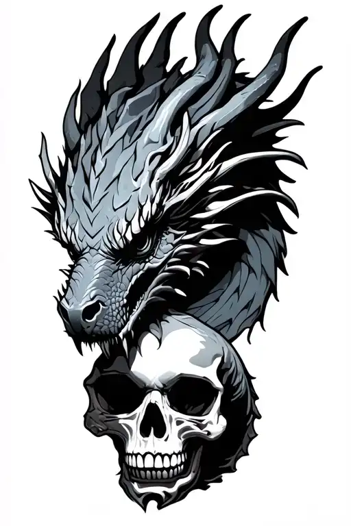 Dragon And Skull