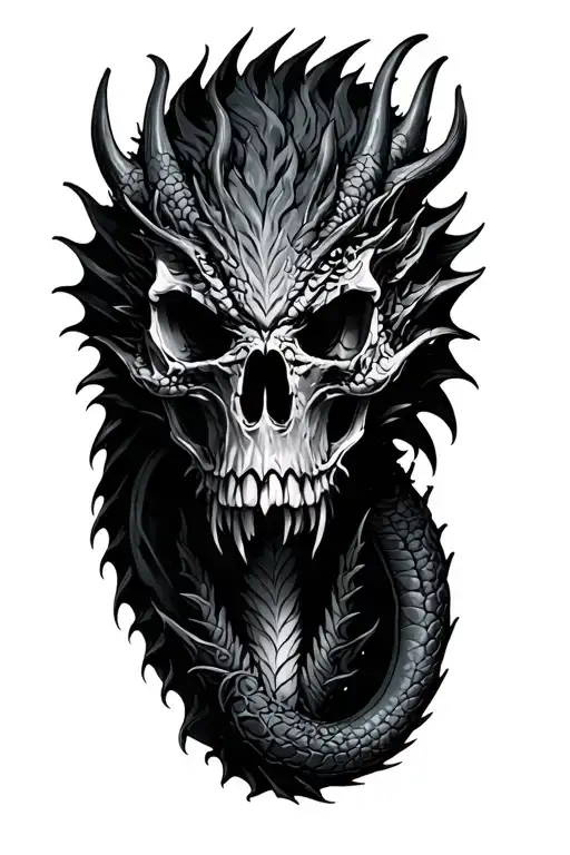 Dragon And Skull
