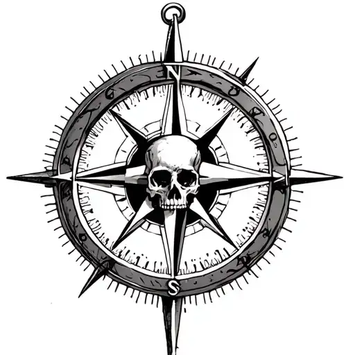 Ship Skull Compass