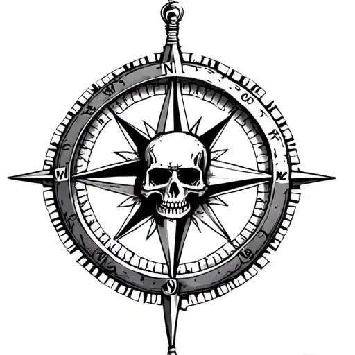 Ship Skull Compass