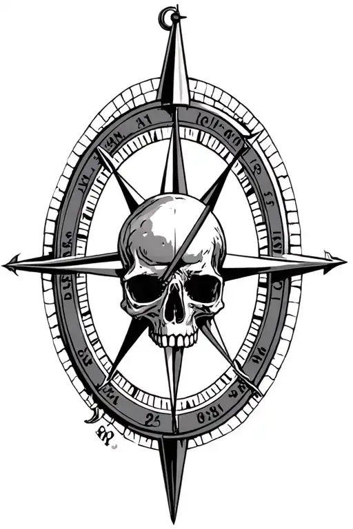 Ship Skull Compass