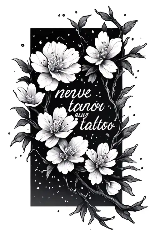 Quote With Cherry Blossoms Flowing