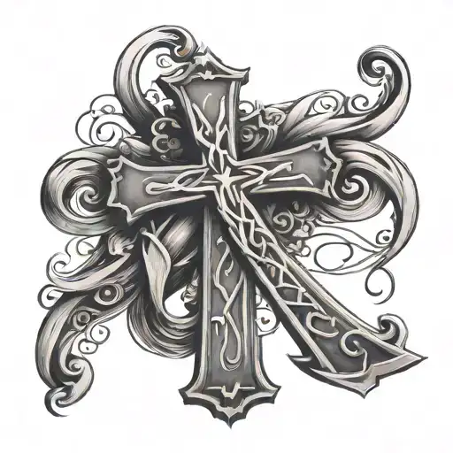 Cross With Bible Verse Intertwined