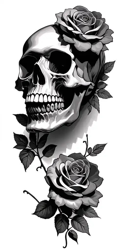 Skull And Roses