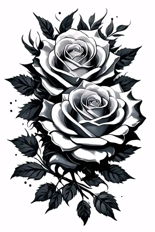 Chrome Punk With Rose Flowers
