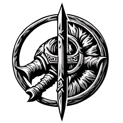 Simbol For Teaching English Showing Strength Ans Viking Sign