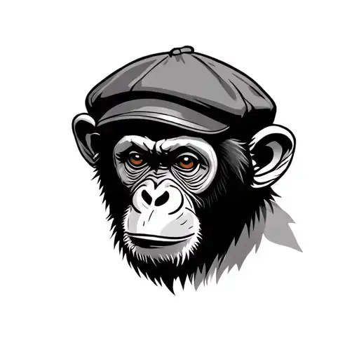 Monkey With Flatcap