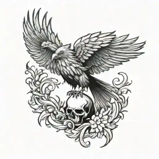 Phenix Standing On Skull