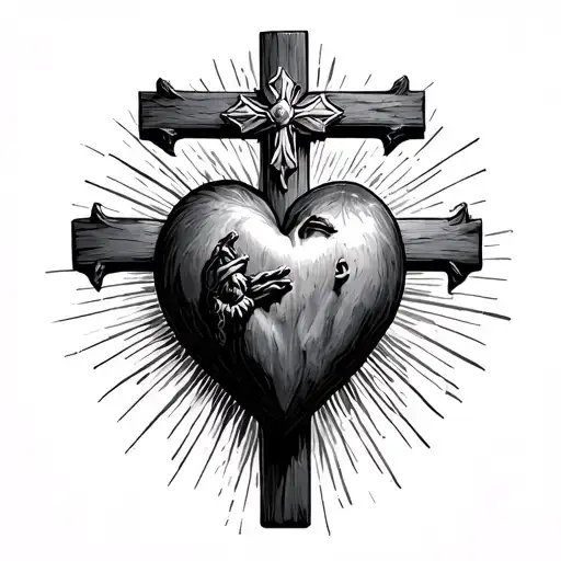 Sacred Heart Of Jesus Cross