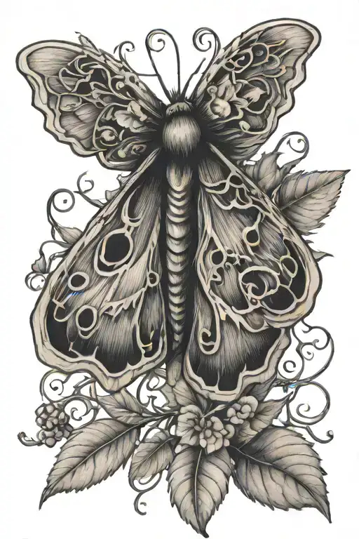 Moth And Vines Growing