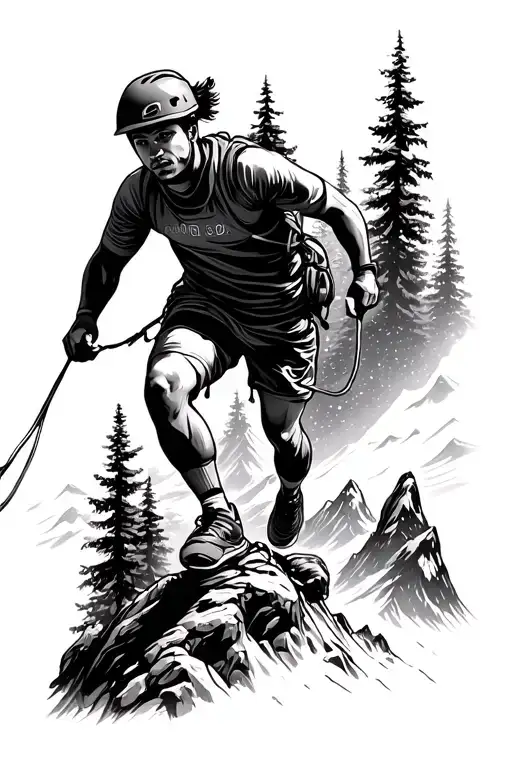 Climbing Runners And Mountains