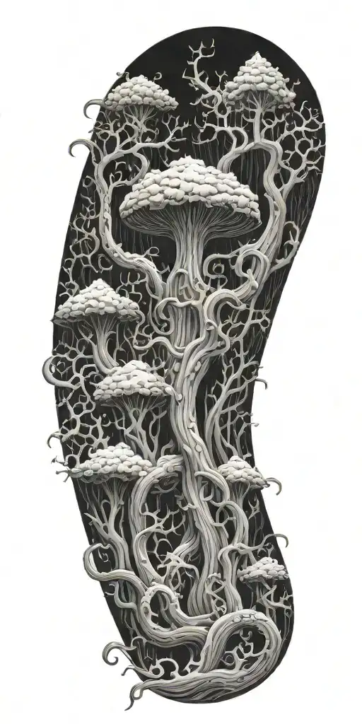 A Winter Forest And Tentacles