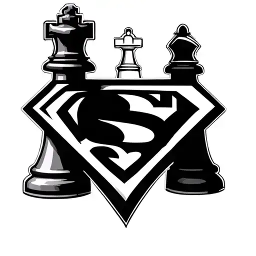 Chess Rook As Superman Logo